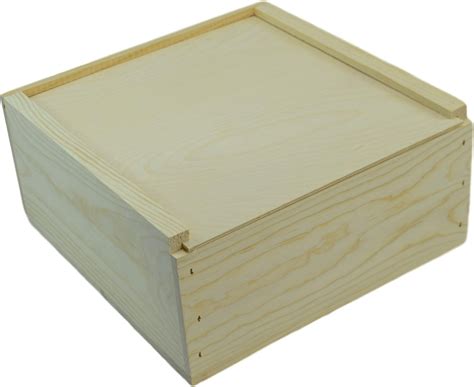 wooden box sliding lid for sale 